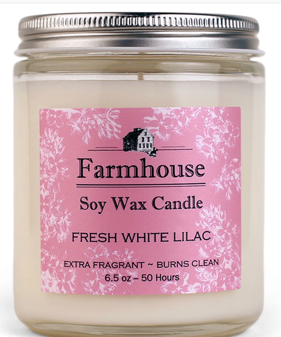 Fresh White Lilac Soy Candle 6.5 oz. (Sweet Grass Farm) OL