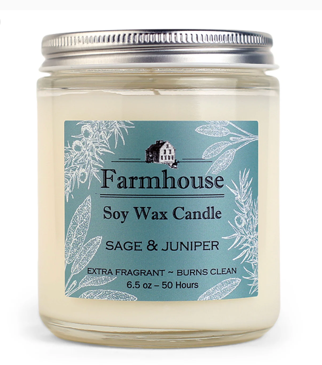 Sage & Juniper Scented Soy Candle 6.5 oz. (Sweet Grass Farm) OL