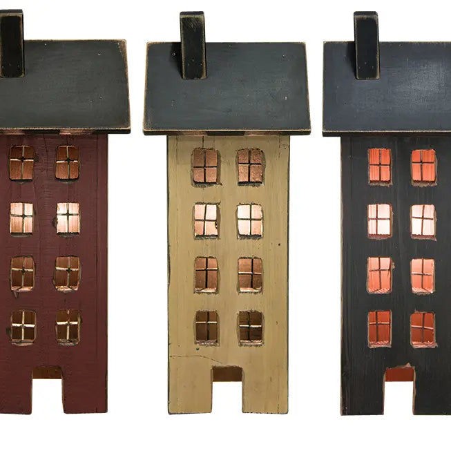 Wooden Tall House (Set of 3)