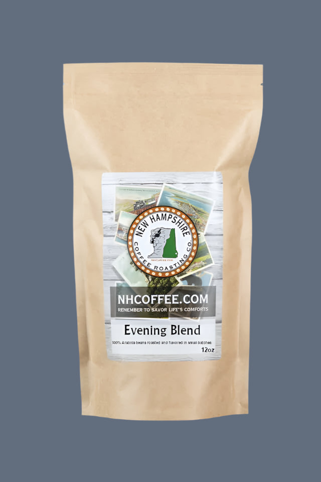 Evening Blend Whole Bean Coffee 12 oz. (NH Coffee Roasting Company) OL