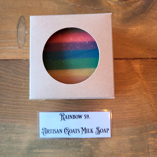 "Rainbow" Goat's Milk Artisan Soap (Postage Stamp Soap Co.) OL