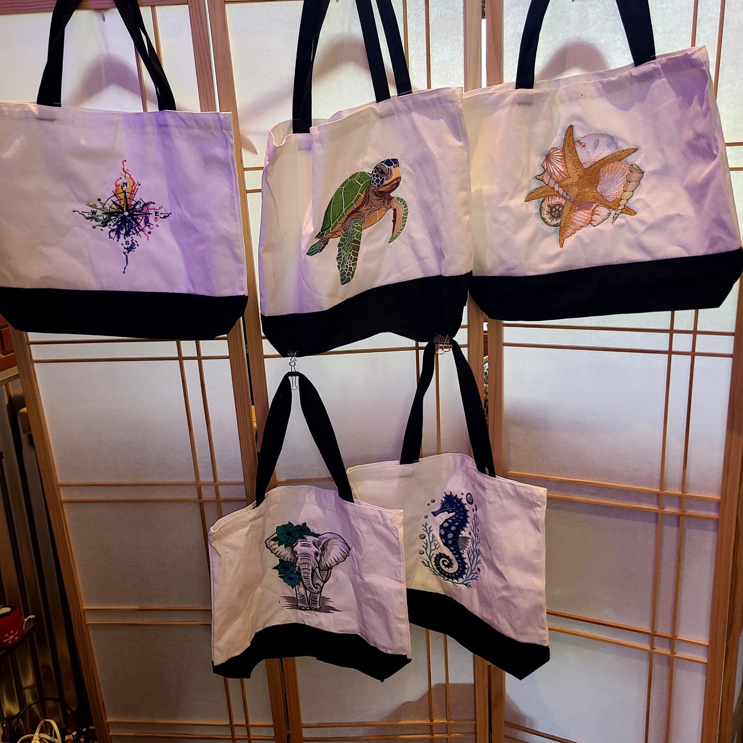 Embroidered Beach Tote ( Beautiful Fun Creations) OL