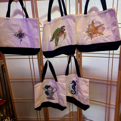 Embroidered Beach Tote ( Beautiful Fun Creations) OL