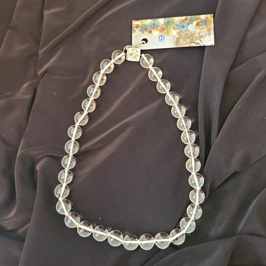 Crystal Quartz Necklace with Sterling Silver Click Clasp (Susan Vachon Designs) OL