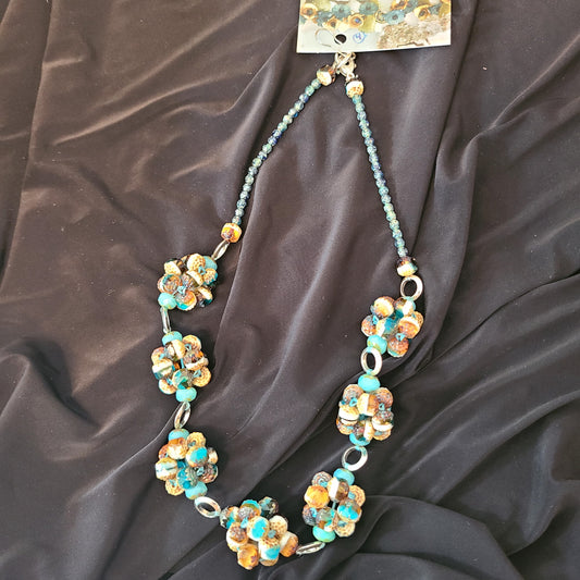 All Beaded Necklace with Sterling Connectors and Sterling Clasp (Susan Vachon Designs) OL