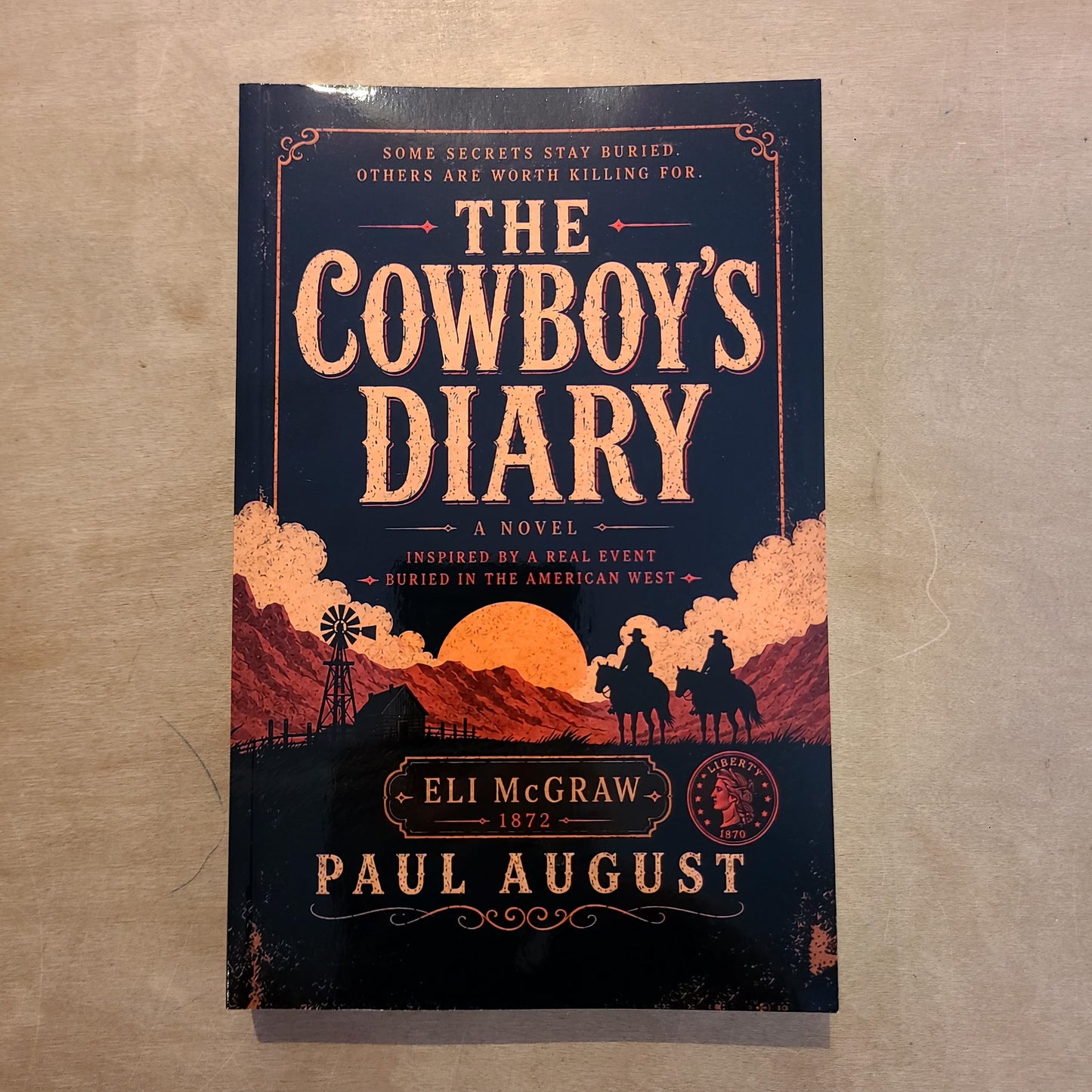 "The Cowboy's Diary" Adult Book (Author, NH's Paul August) OL