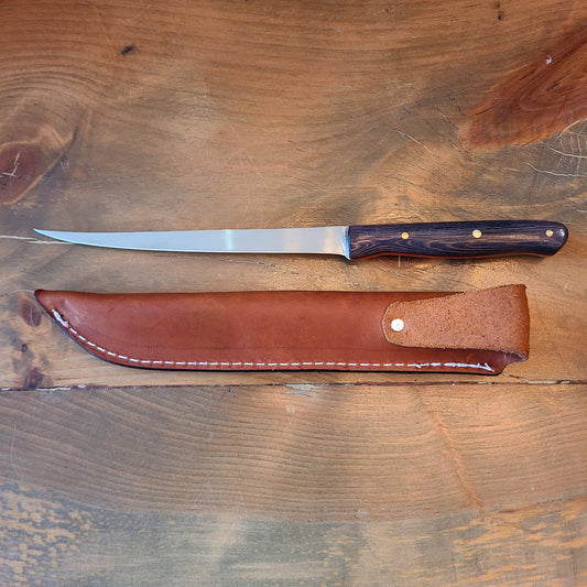 Filet Knife - Stainless Steel with Sheath (Atlas Knifeworks) OL