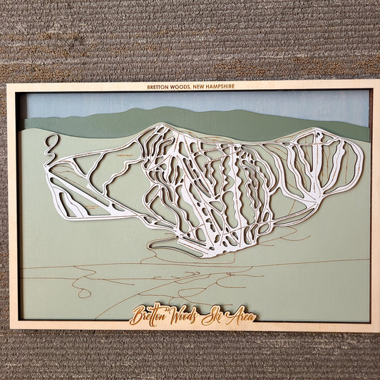 Bretton Woods Mountain Carved Wood Trail Sign (Made by Mandy) OL