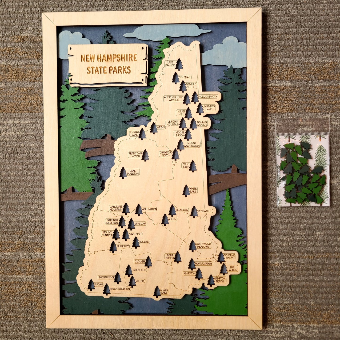 NH State Parks Wood Tracker Sign (Made by Mandy) OL
