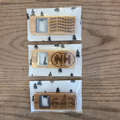 Wood engraved NH Long Bottle Opener (Made by Mandy) OL