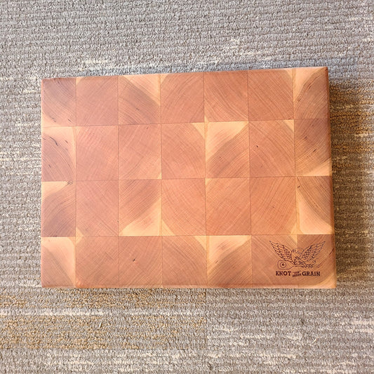 Handcrafted Cherry Wood End Grain Cutting Board (Knot Your Average Grain) OL