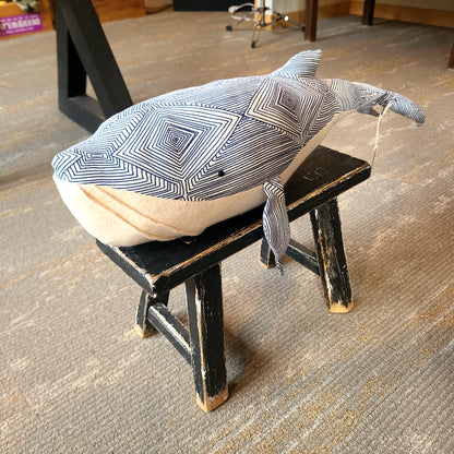 NH Artisan Textile Humpback Whale Pillow (Hillside Studio) OL