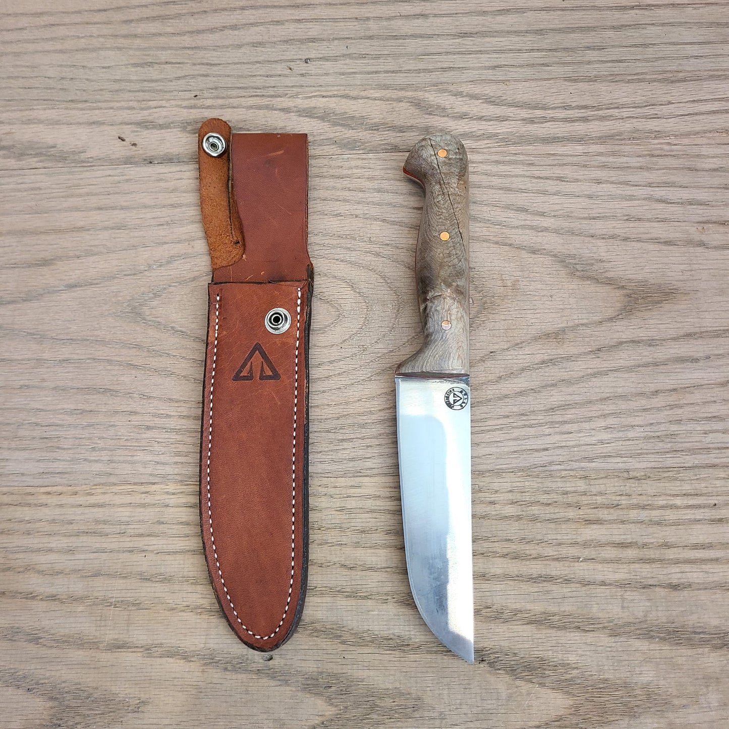 4116 Stainless Knife with Stabilized Spalted Maple Handle (Atlas Knifeworks) OL