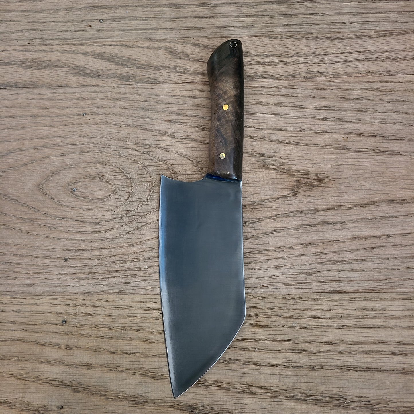 4116 Stainless Knife with Stabilized Walnut Blue Resin Handle  (Atlas Knifeworks) OL