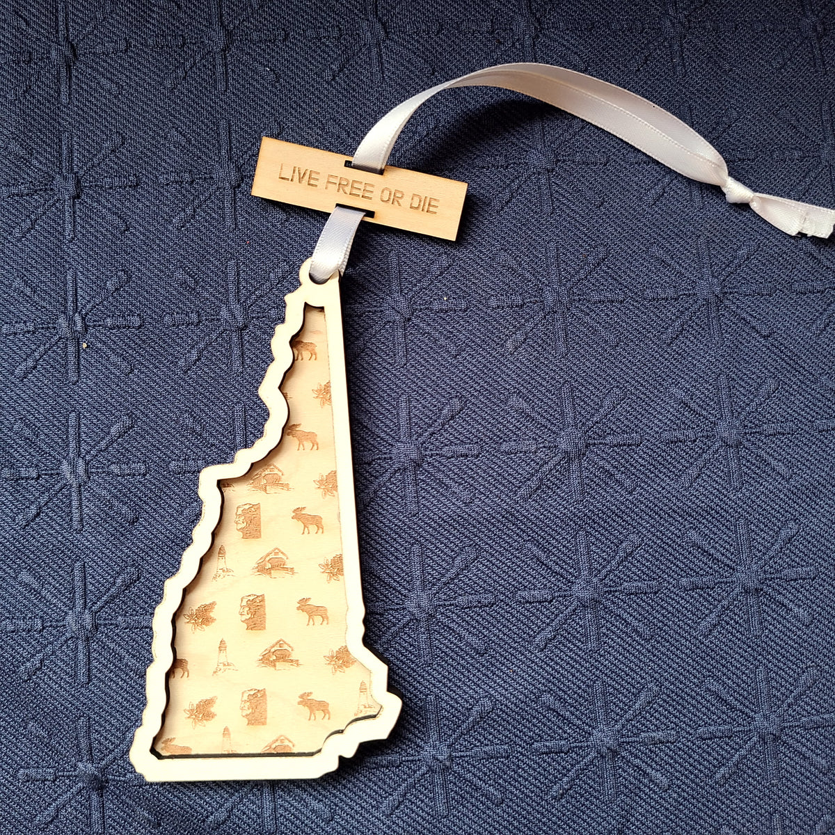 NH State Wood Holiday Ornaments (ELJ Designs) OL