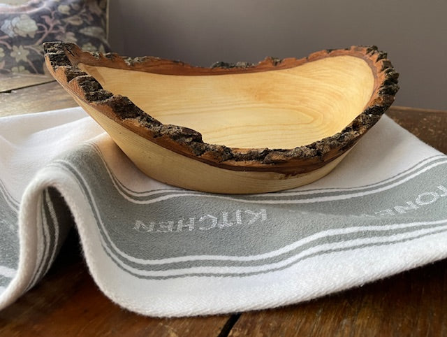 Artisanal Beechwood Bowl 12-inch live edge (The Hunter Studio)