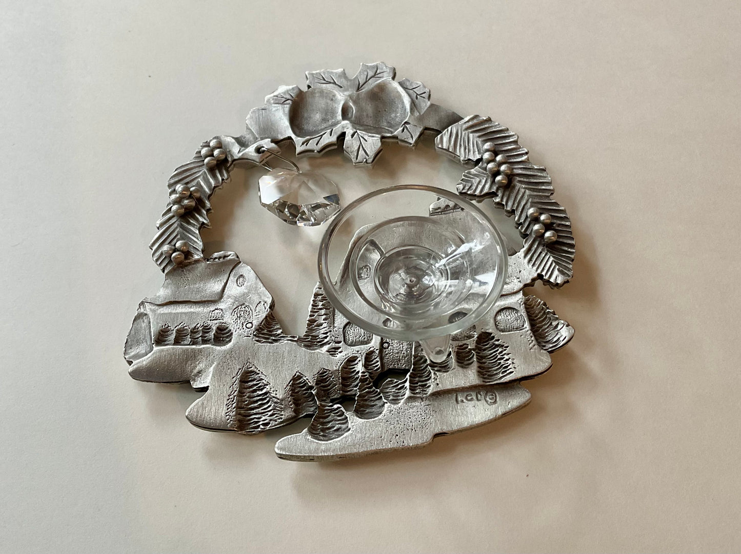 Snow Village Sun Catcher with Crystal (Hampshire Pewter) OL