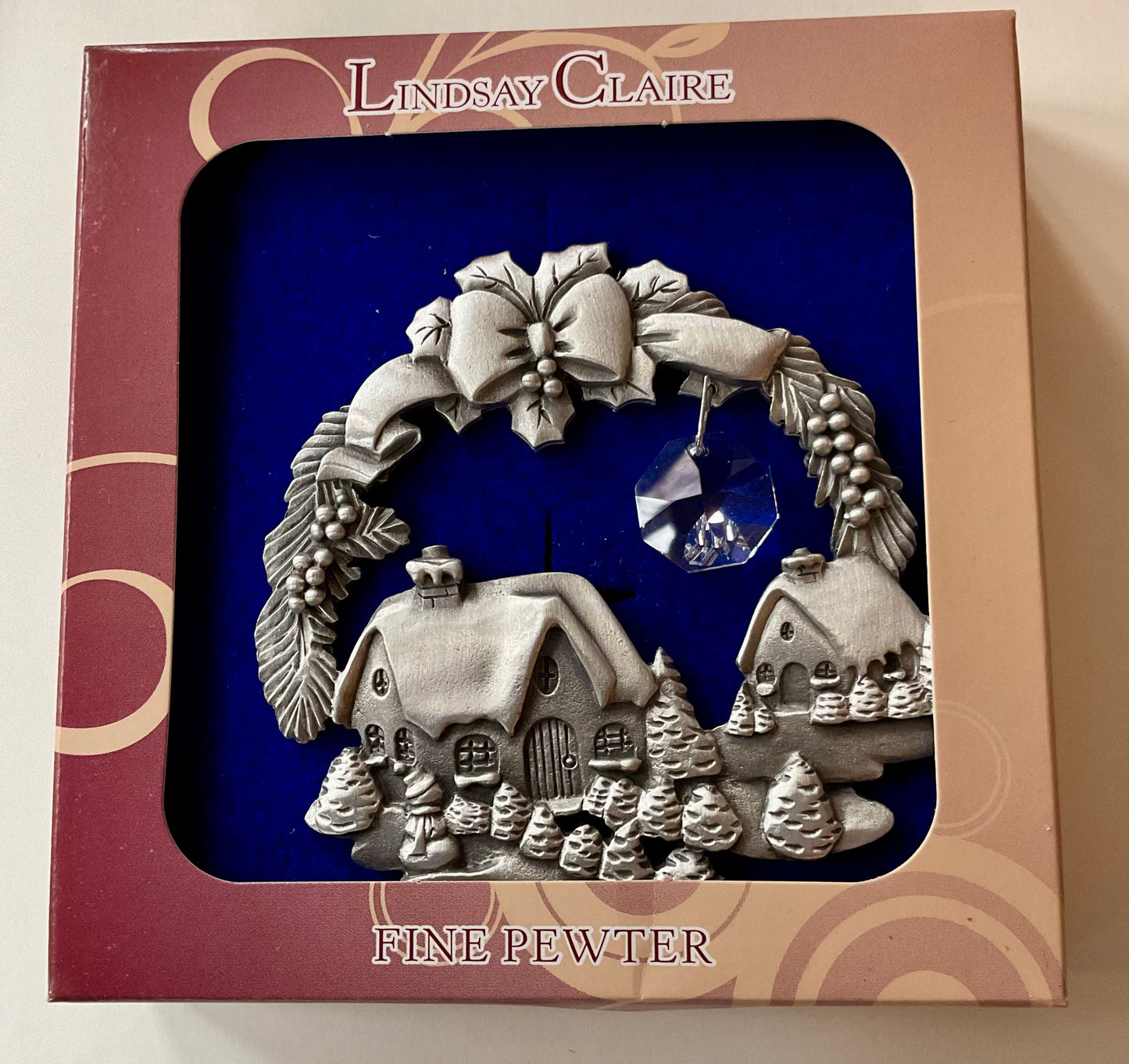 Snow Village Sun Catcher with Crystal (Hampshire Pewter) OL