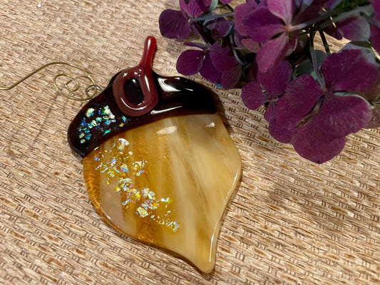 Acorn Handcrafted Glass Ornament (StudioVerne) OL