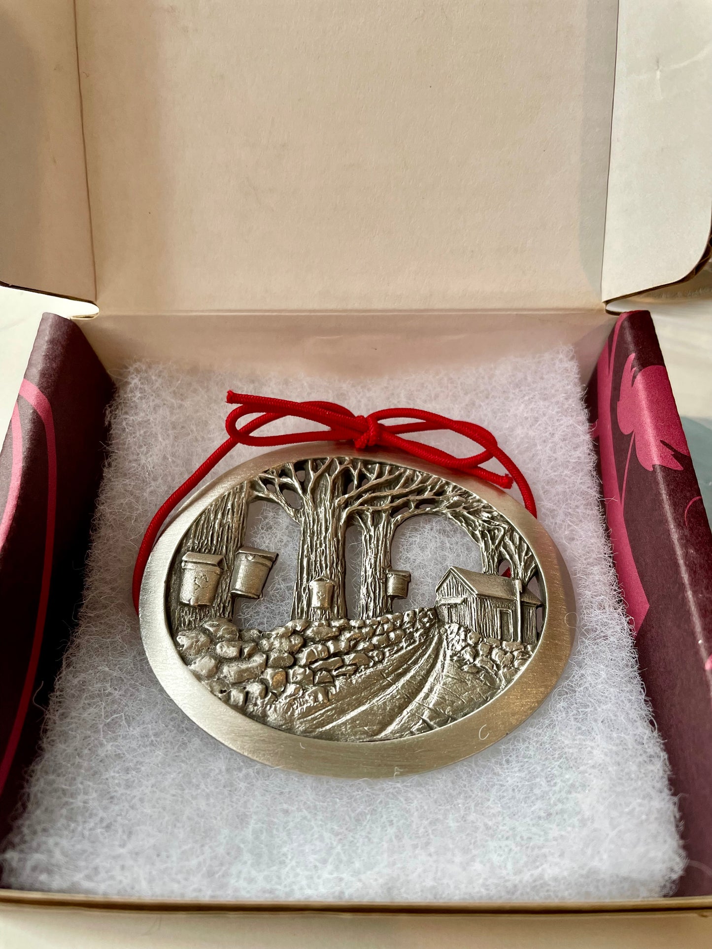 Tapped Maple Trees Pewter Ornament (Hampshire Pewter) OL