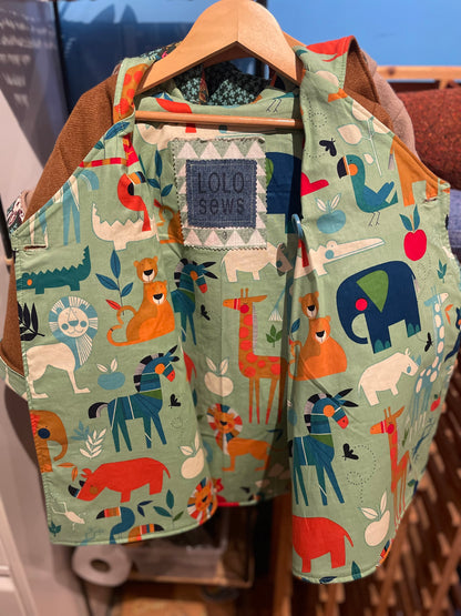 Handcrafted Hand-Sewn Child Wool Coat - Size 4-6  (Hillside Studio) OL