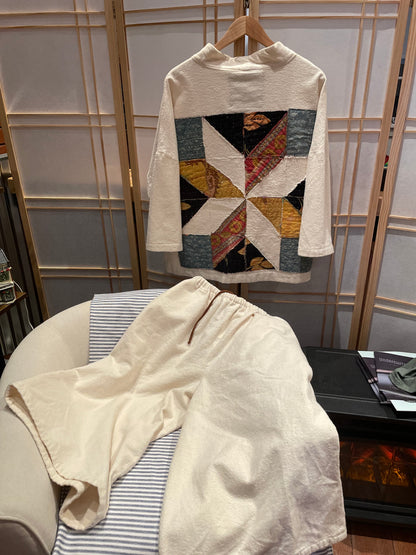 Handcrafted, Hand-Sewn 2-piece Lounge Set - Free Size (Hillside Studio) OL