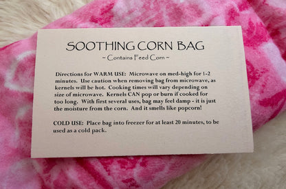 Soothing Corn Bag 18"x4" Flannel Hearts (Lynn Chabot) OL