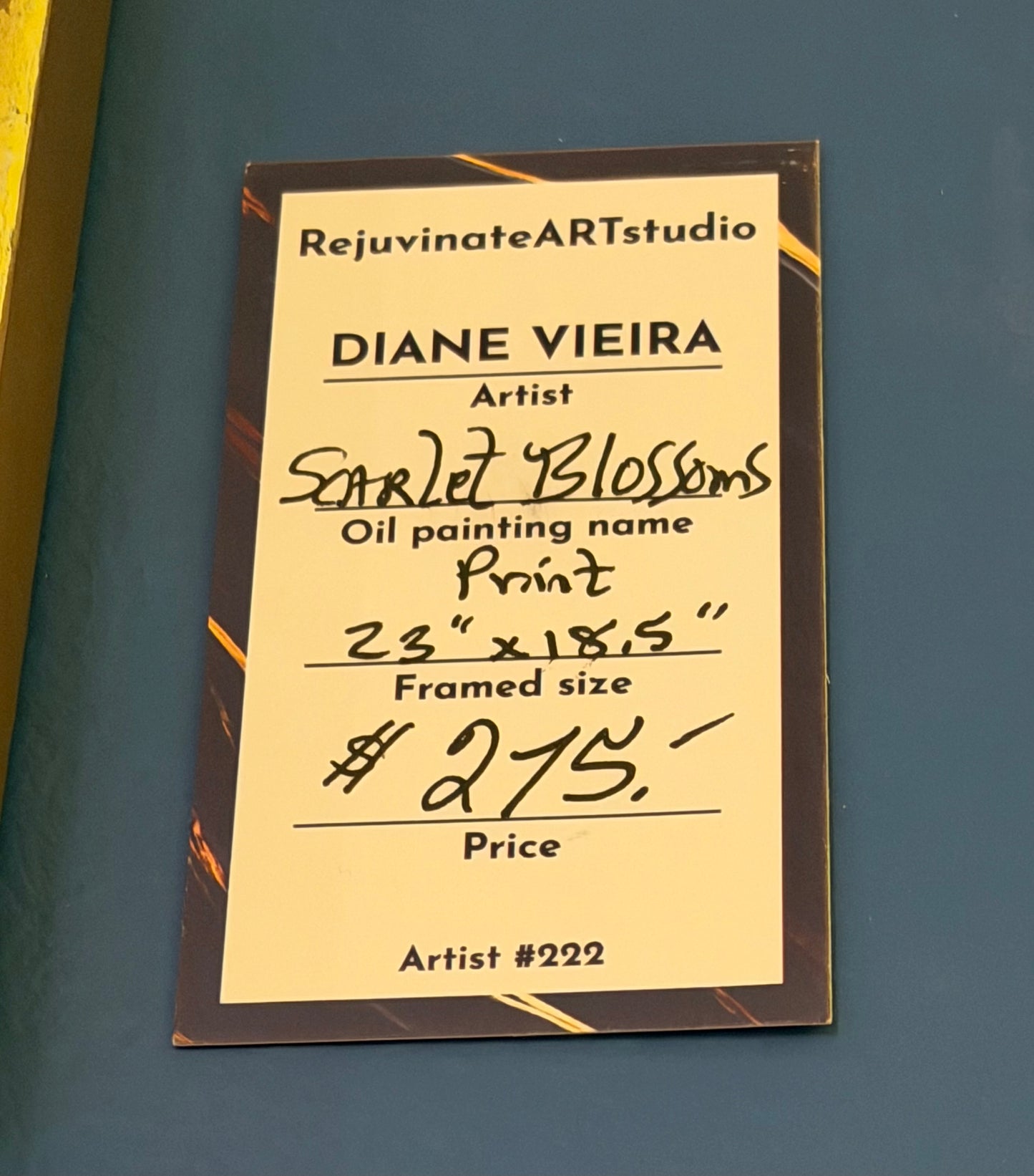 "Scarlet Blossom's" framed matted print (RejuvinateART Studio) OL