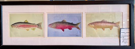 "Three Fishes" matted print (RejuvinateART Studio) OL
