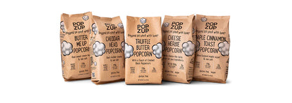 Popcorn  Butter Me Up;Cheesie Herbie;Maple;Cheddar;Truffle Butter (Popzup) OL