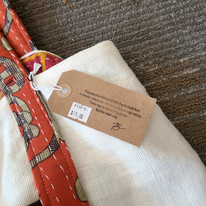 CN-139-04 Artisan Textile Ecru Large Linen Bag (Hillside Studio) OL