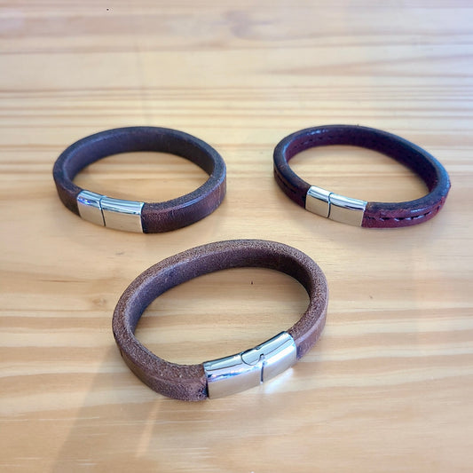 Leather Harness Bracelet with magnetic clasp (DOC's Designs) OL
