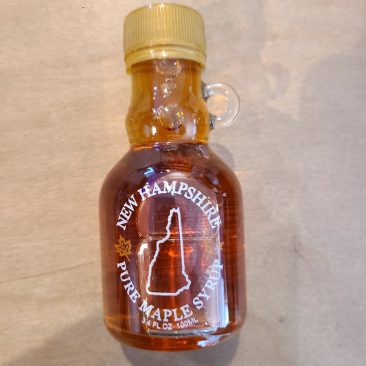 Pure NH Maple Syrup Glass NH Outline Bottle 3.4 oz. (Fuller's Sugarhouse) OL