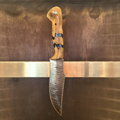 Custom Skinner Knife 440C Stainless Steel Blade w/ Stabilized Oak Handle (Atlas Knifeworks) OL