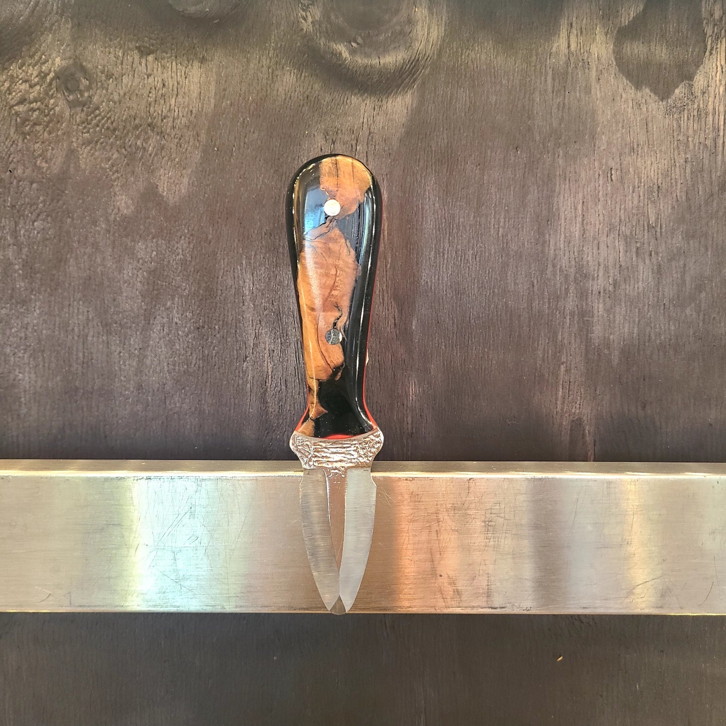 Custom Skinner Knife 440C Stainless Steel Blade w/ Stabilized Oak Handle (Atlas Knifeworks) OL