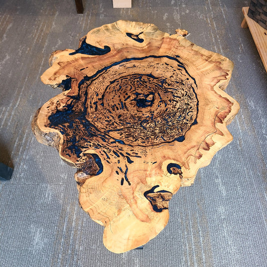 Flame Box Elder Burl Coffee Table (Atlas Knifeworks) OL