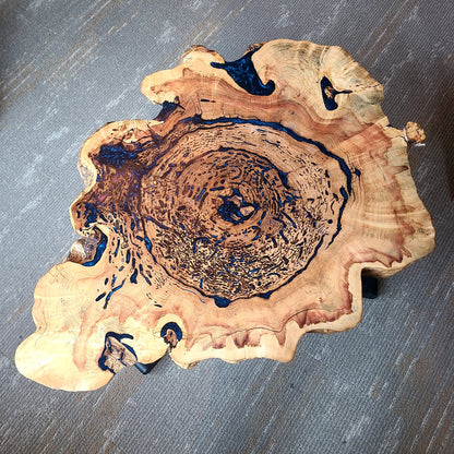 Flame Box Elder Burl Coffee Table (Atlas Knifeworks) OL