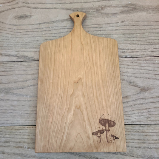 Handcrafted Cutting Board with embossed mushroom (A Vintage Wren) OL