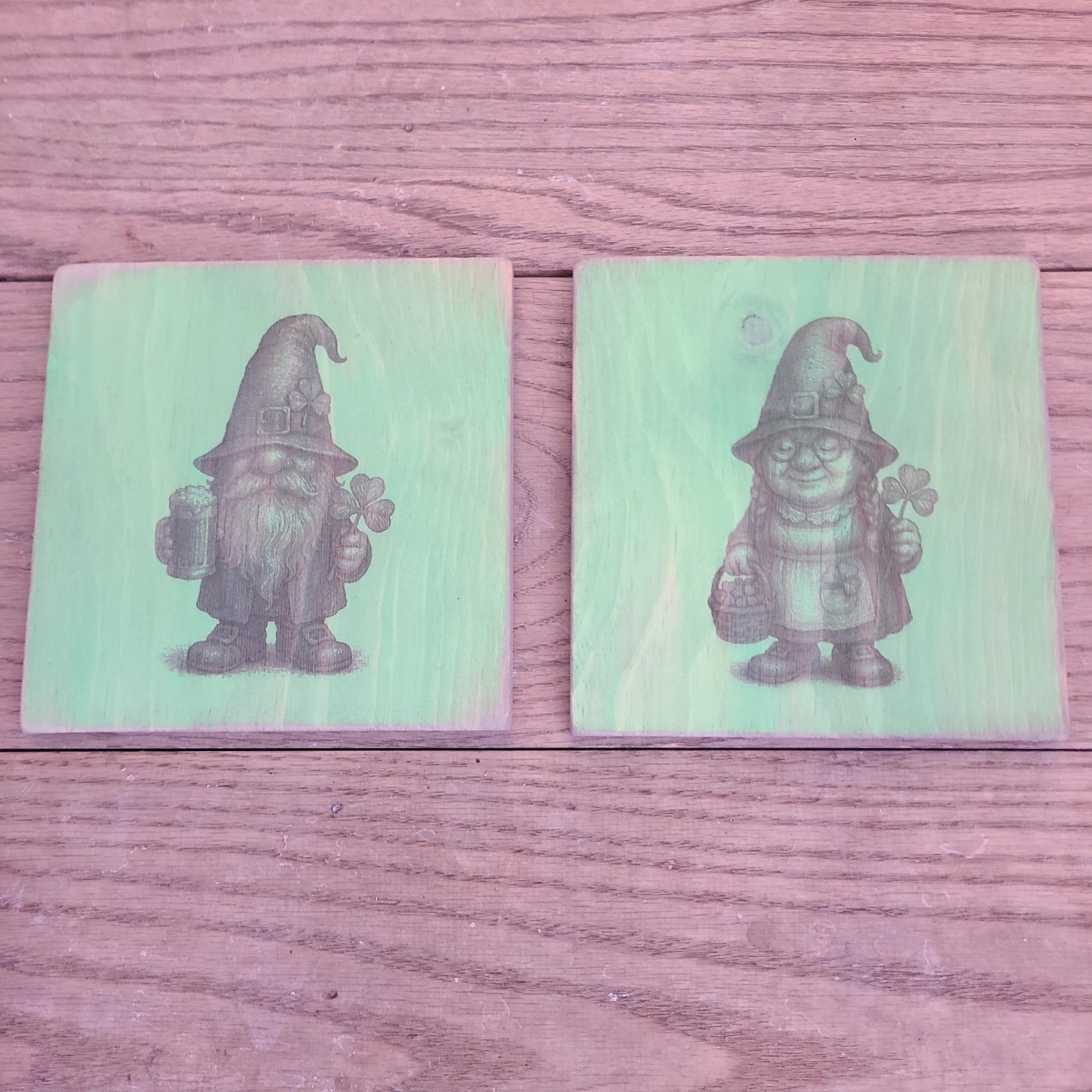 Handcrafted Gnome St. Patrick's Day Sign (A Vintage Wren) OL