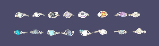 Gemstone Sterling Silver Rings (Controlled Chaos Jewelry) OL
