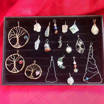 Wire and Gemstone Pendants (Controlled Chaos Jewelry)
