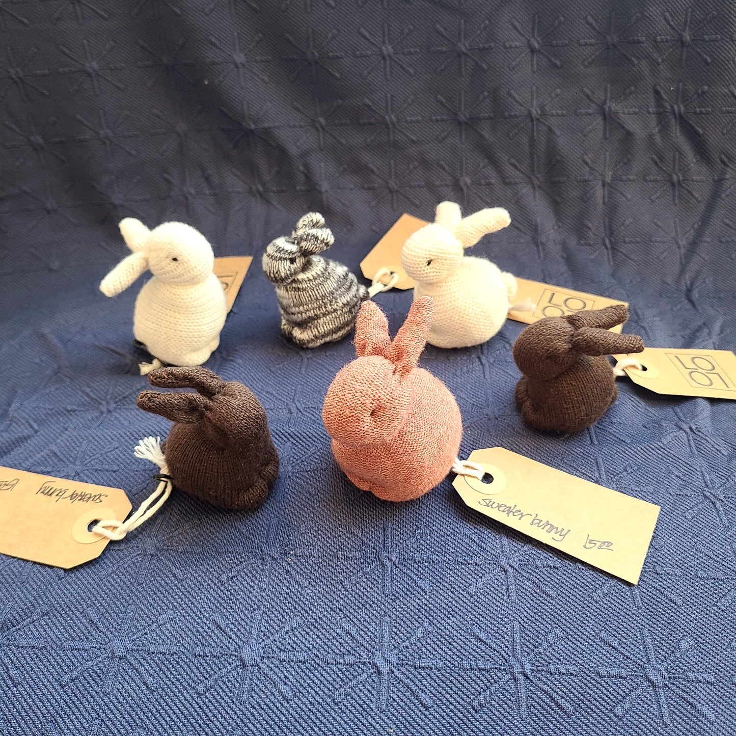 Handcrafted Sweater Bunnies 2x2.5" (Hillside Studio) OL