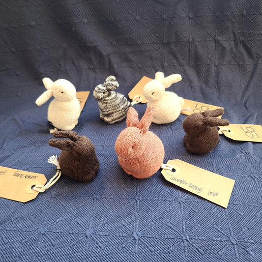 Handcrafted Sweater Bunnies 2x2.5" (Hillside Studio) OL