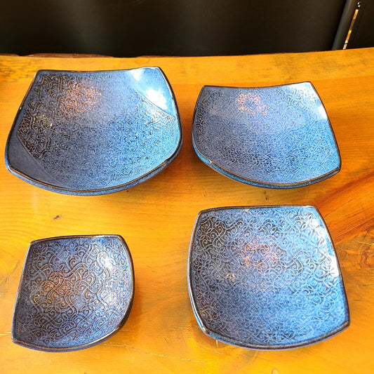 Hand Crafted Ceramic Nesting Bowls set of 4 (Claire Provencher Ceramics) OL