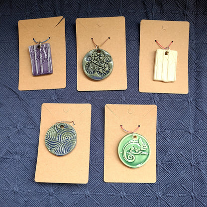 Hand Crafted Ceramic Pendant (Claire Provencher Ceramics) OL