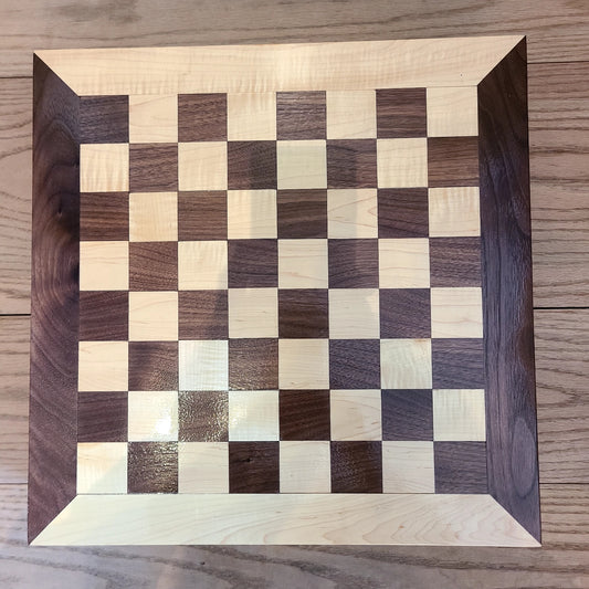 Hand Carved Inlay Chess Board (Rick Becksted) OL
