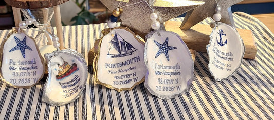 Large Oyster Shell Coastal Ornament (idCreations) OL