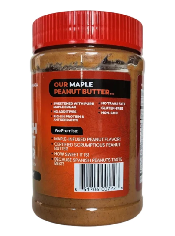 All Natural Maple Smooth Spanish Peanut Butter 16 oz. (Don Quixote) OL