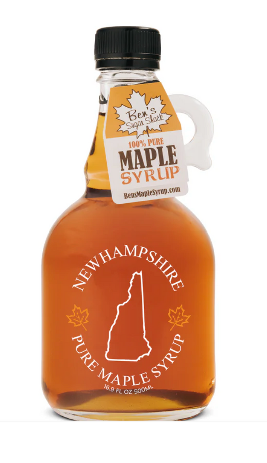 Maple Syrup New Hampshire Glass Jug 16.9 oz (Ben's Maple) OL