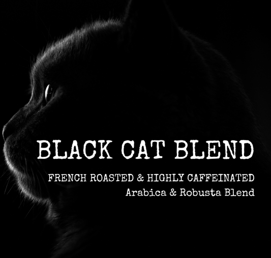 Black Cat French Roast Blend Ground Coffee 12 oz. (Witching Hour) OL